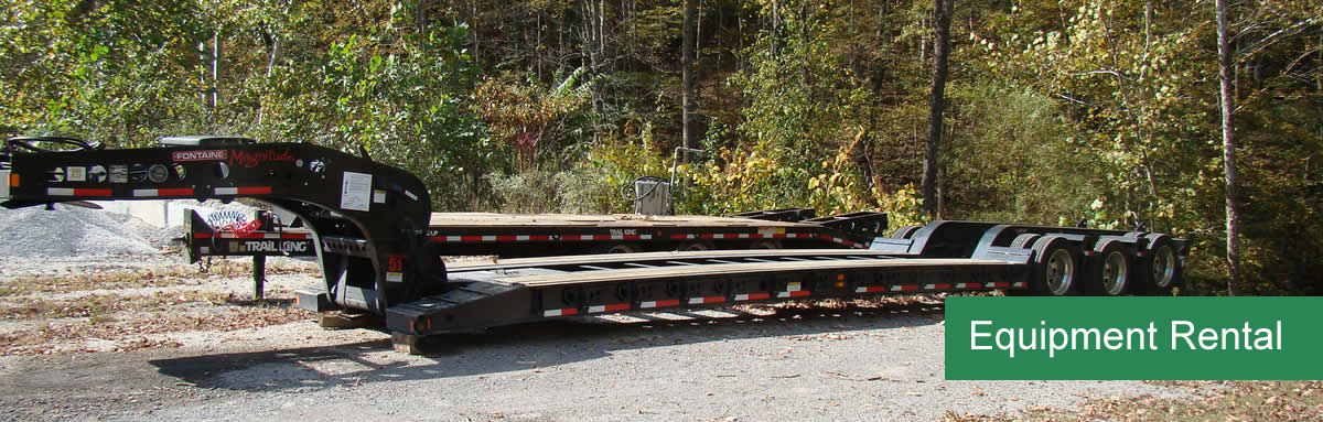 Lusher Trucking has dump trucks and lowboy trailers for rent to local businesses.