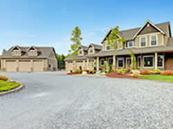 Gravel, crushed stone and other aggregates for home driveways and other applications.